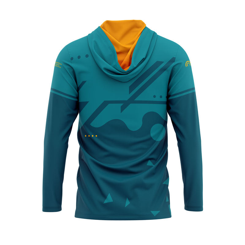 SWEAT À CAPUCHE SOLAIRE EUCF 2024 TURQUOISE