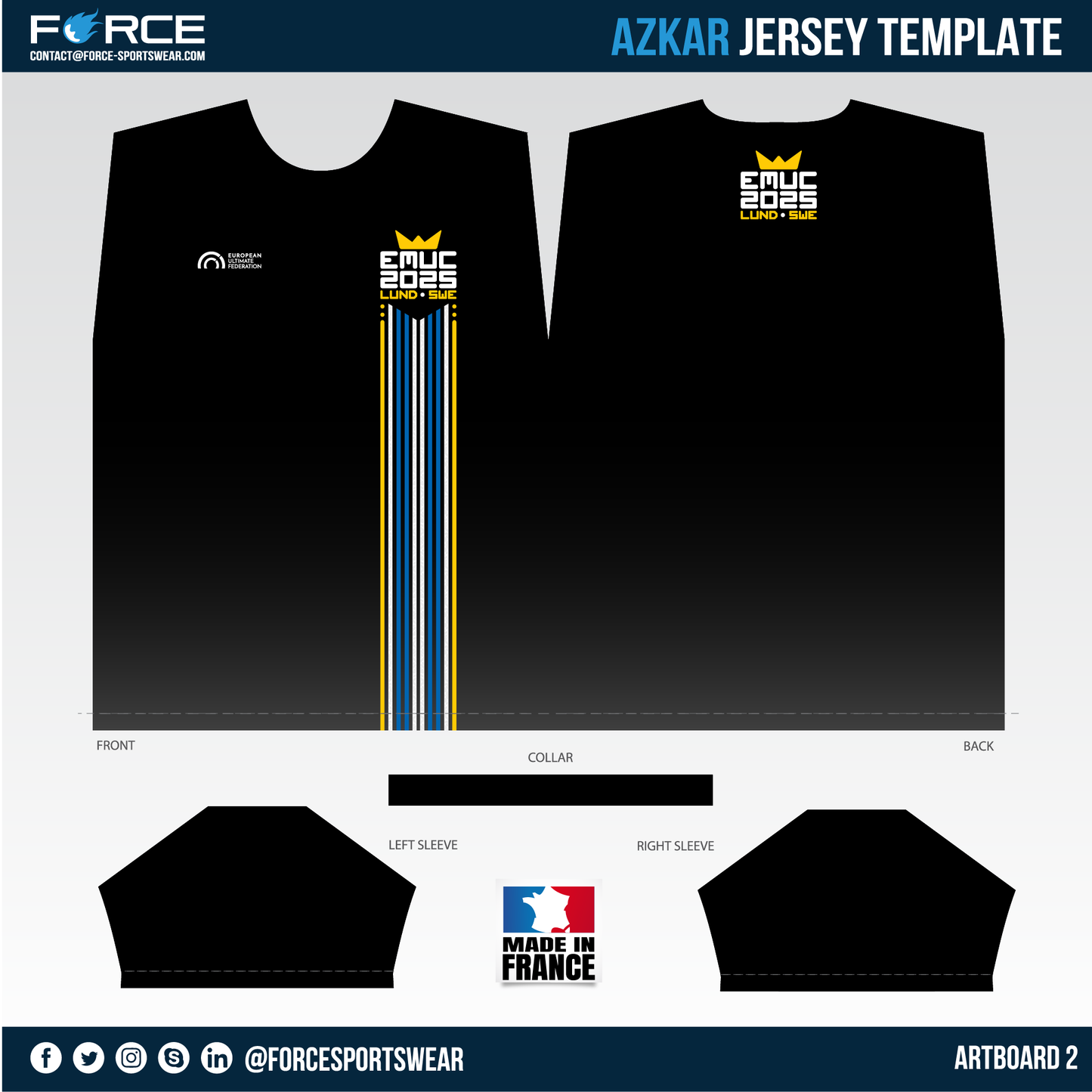EMUC 2025 SHORT SLEEVES BLACK JERSEY