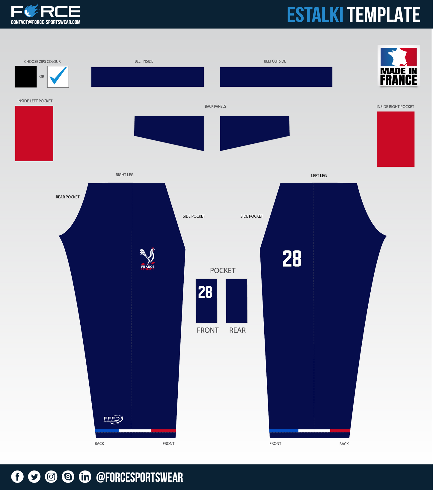 FRANCE ULTIMATE HOODED KOMBINAZOA (TRACKSUIT ENSEMBLE)