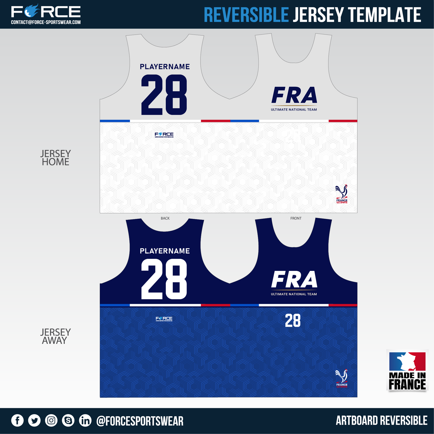 FRANCE ULTIMATE BLUE/WHITE REVERSIBLE