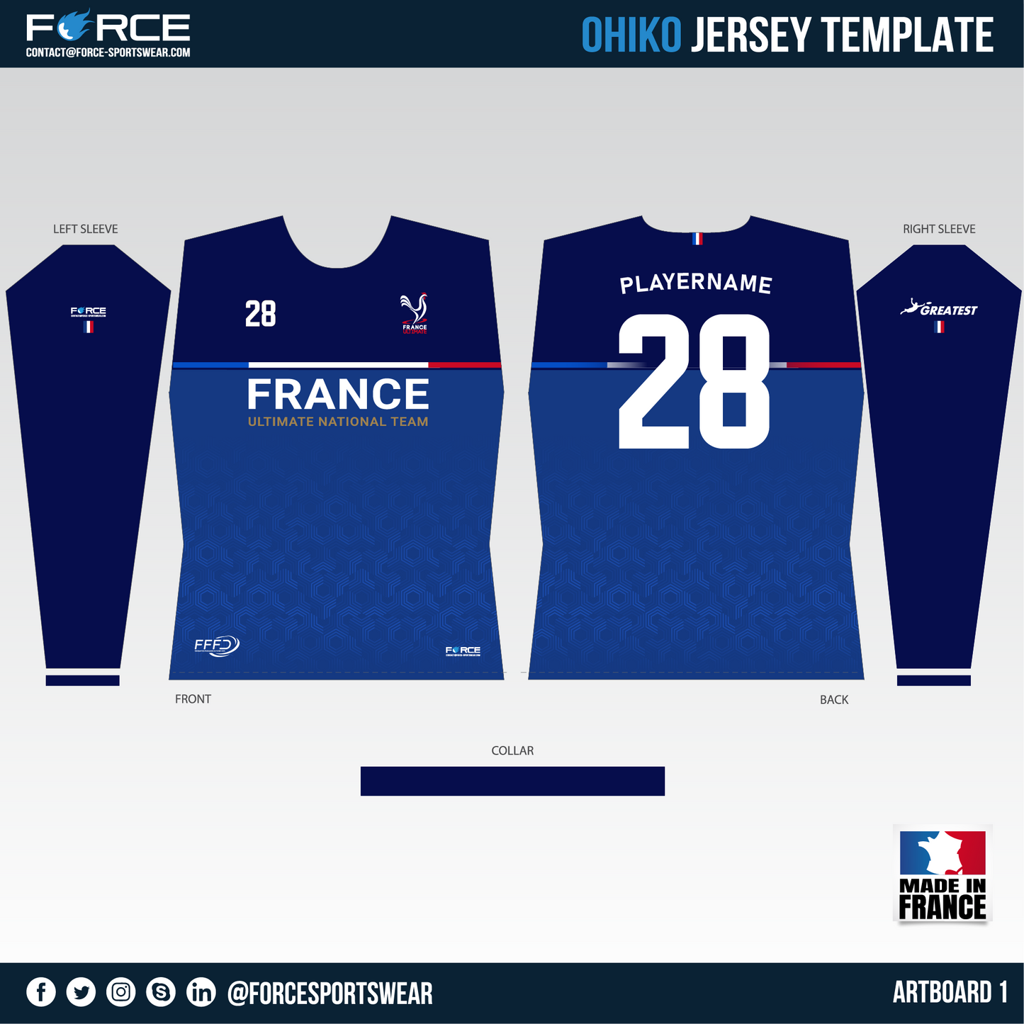 FRANCE ULTIMATE LONG SLEEVES DARK JERSEY