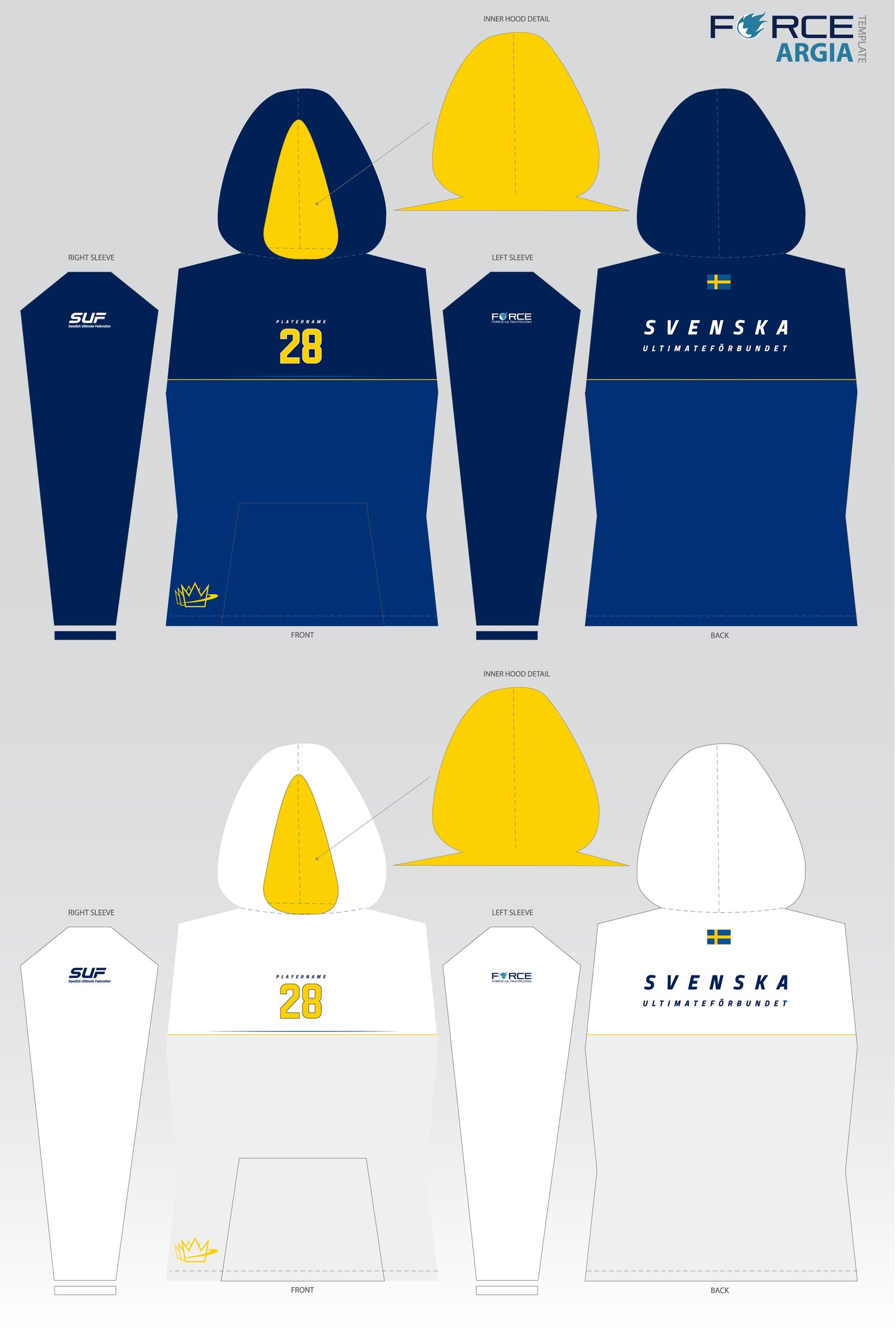 SWEAT À CAPUCHE SOLAIRE BLEU SWEDEN ULTIMATE