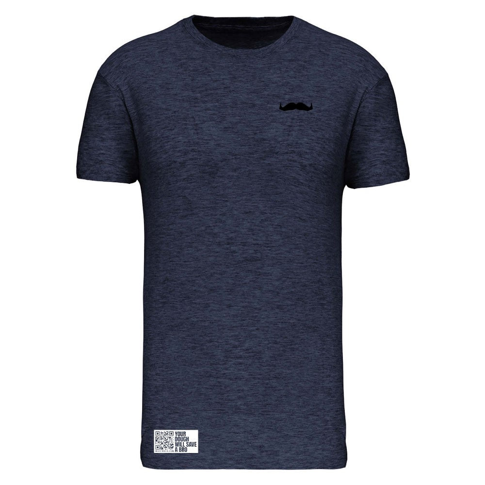 T-SHIRT MOVEMBER - BLEU CHINÉ