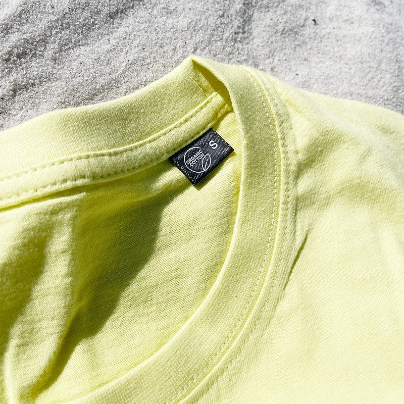 T-SHIRT LIFE'S A BEACH JAUNE PÂLE