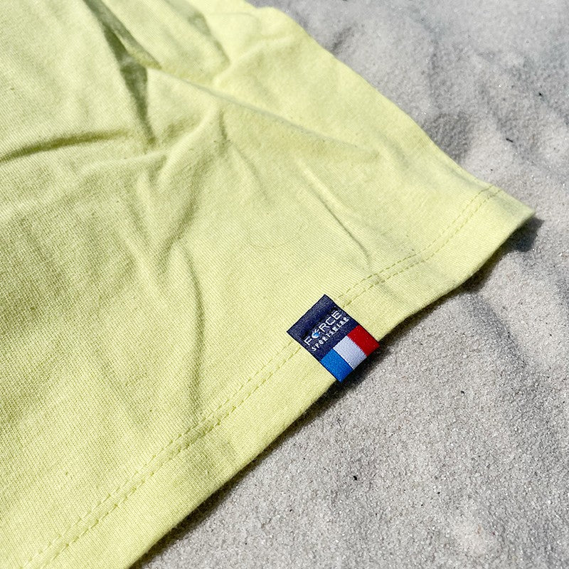 T-SHIRT LIFE'S A BEACH JAUNE PÂLE