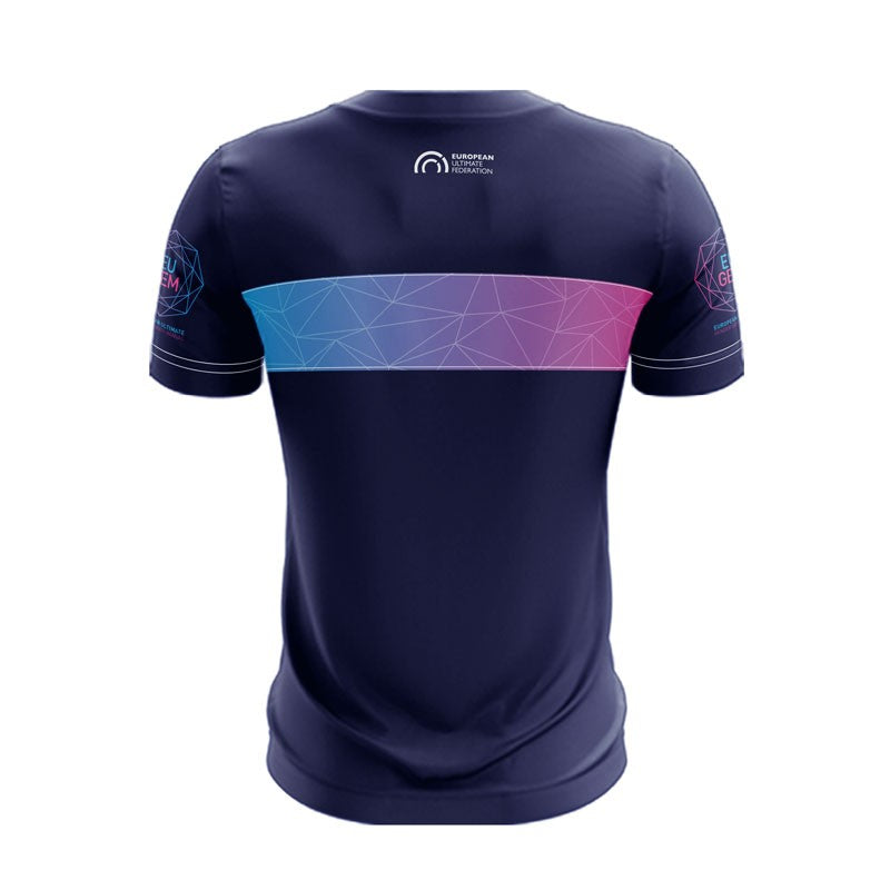 MAILLOT MANCHES COURTES BLEU MARINE EUCF 2022