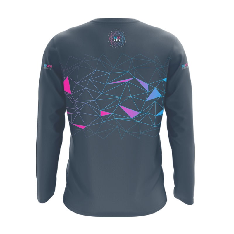 MAILLOT MANCHES LONGUES POLYGONES GRIS EUCF 2022