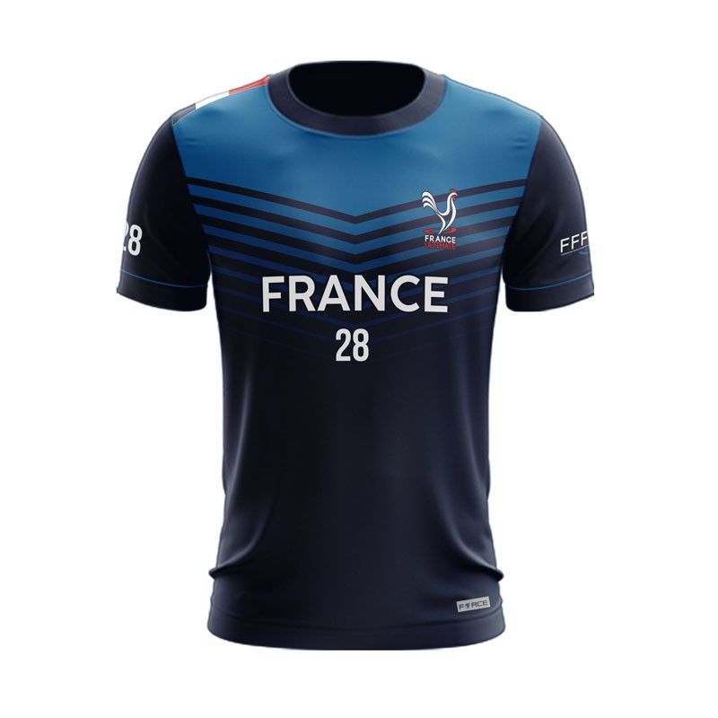 MAILLOT MANCHES COURTES FRANCE ULTIMATE BLEU (FFFD)