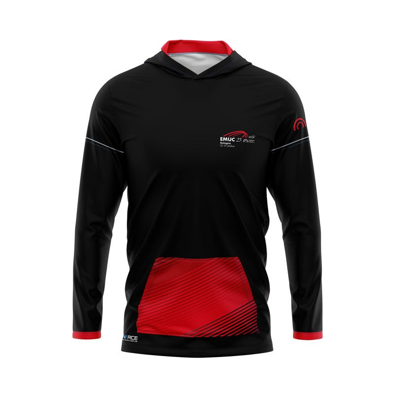 SWEAT CAPUCHE SOLAIRE NOIR EMUC 2023