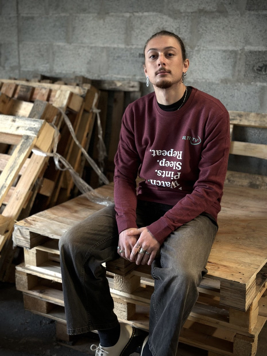 SWEAT-SHIRT ULTI.TV BORDEAUX