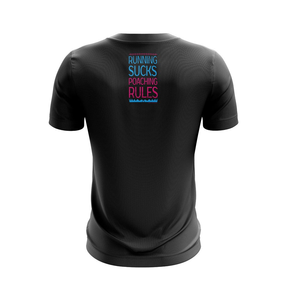 MAILLOT NOIR MANCHES COURTES RUNNING SUCKS