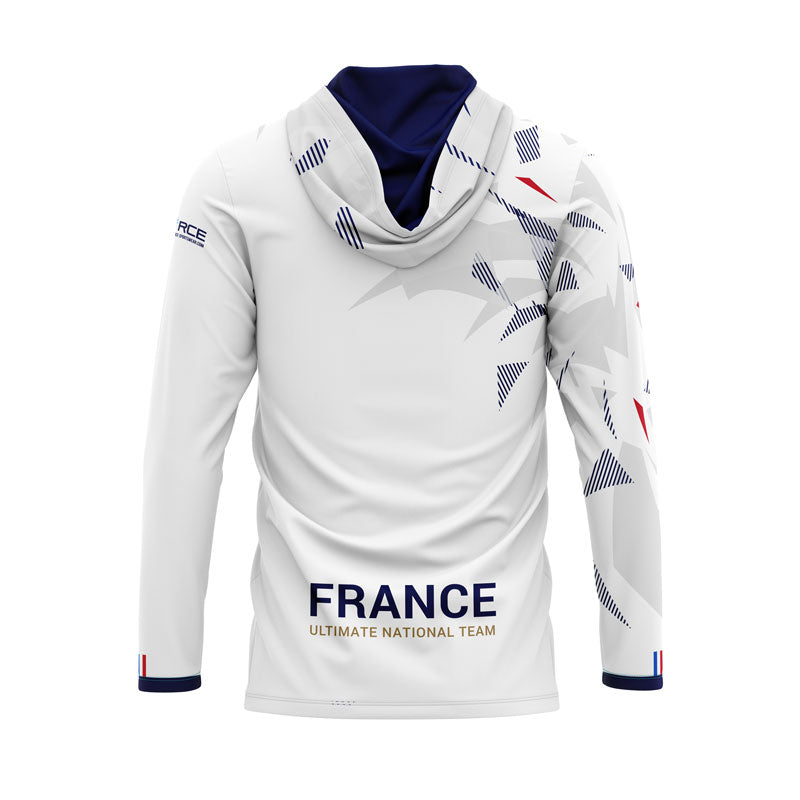 SWEAT À CAPUCHE SOLAIRE FRANCE ULTIMATE BLANC (FFFD)