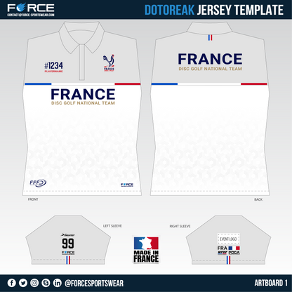 ENSEMBLE KIT MANCHES COURTES FRANCE ULTIMATE (FFFD)