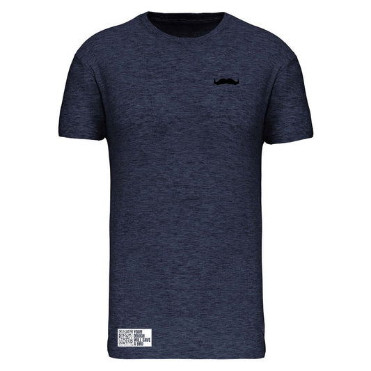 Movember Tee - Blue Heather