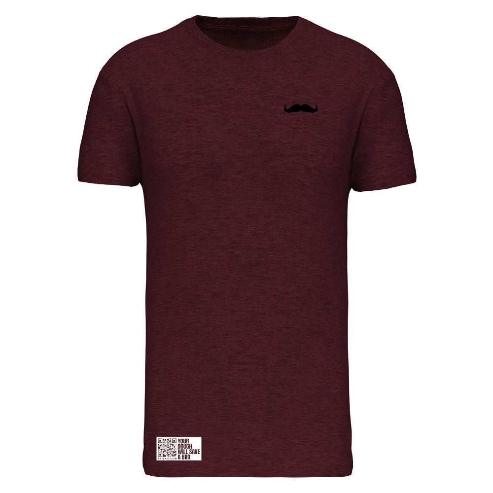 Movember Tee - Bordeaux Heather