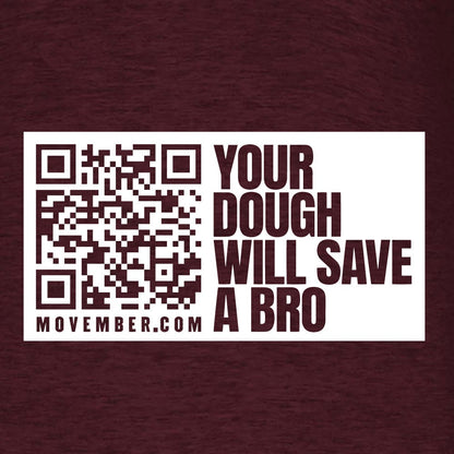 Movember Tee - Bordeaux Heather