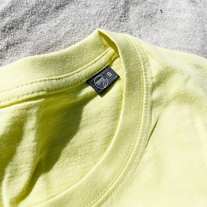 LIFE'S A BEACH PALE YELLOW CASUAL TEE