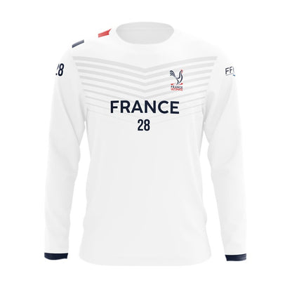MAILLOT MANCHES LONGUES FFFD BLANC